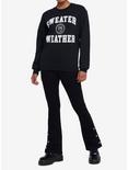 The Neighbourhood Sweater Weather Logo Boyfriend Fit Girls Sweatshirt, BLACK, alternate