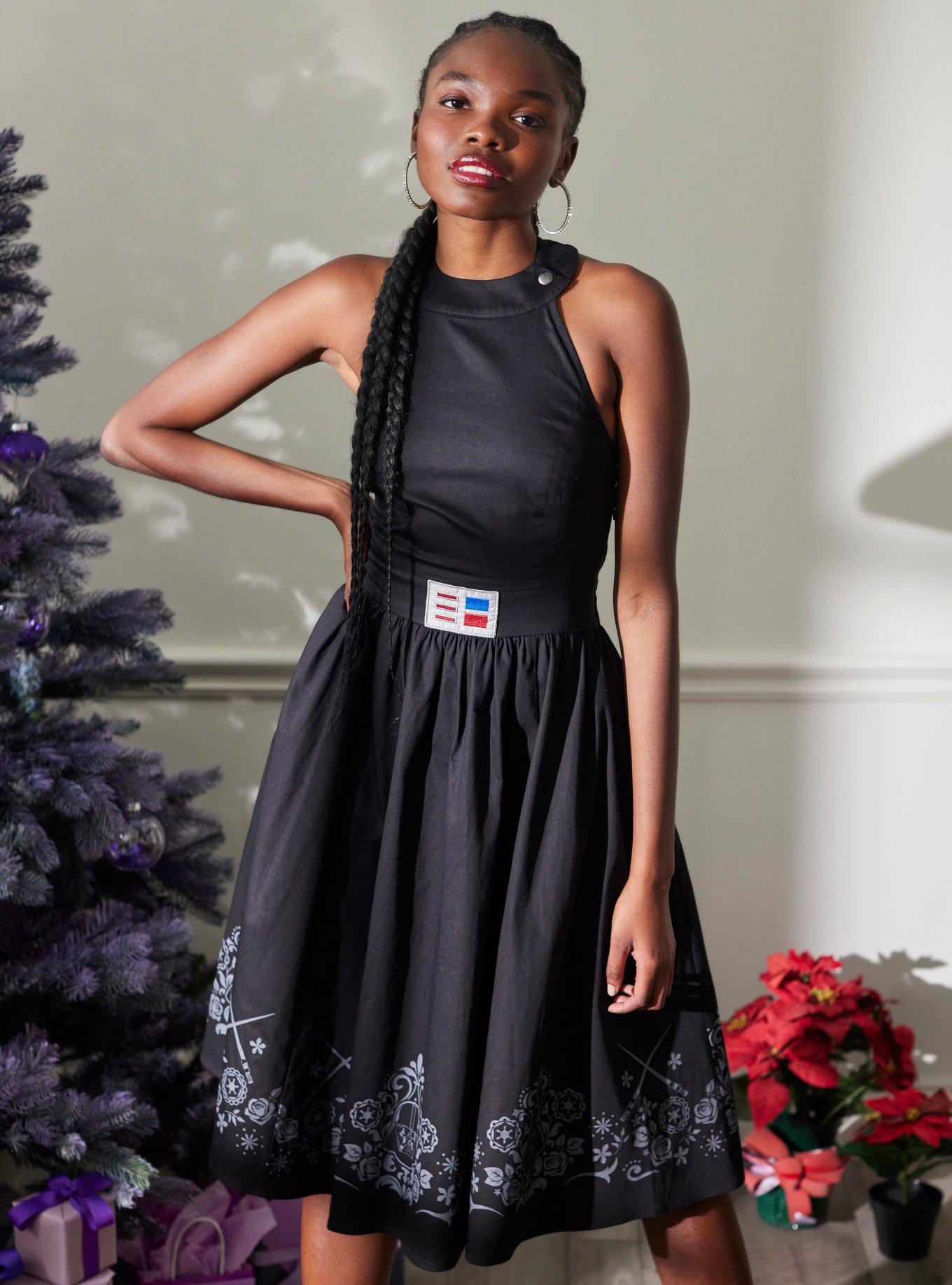 Her Universe Star Wars Darth Vader Cape Dress, BLACK, alternate