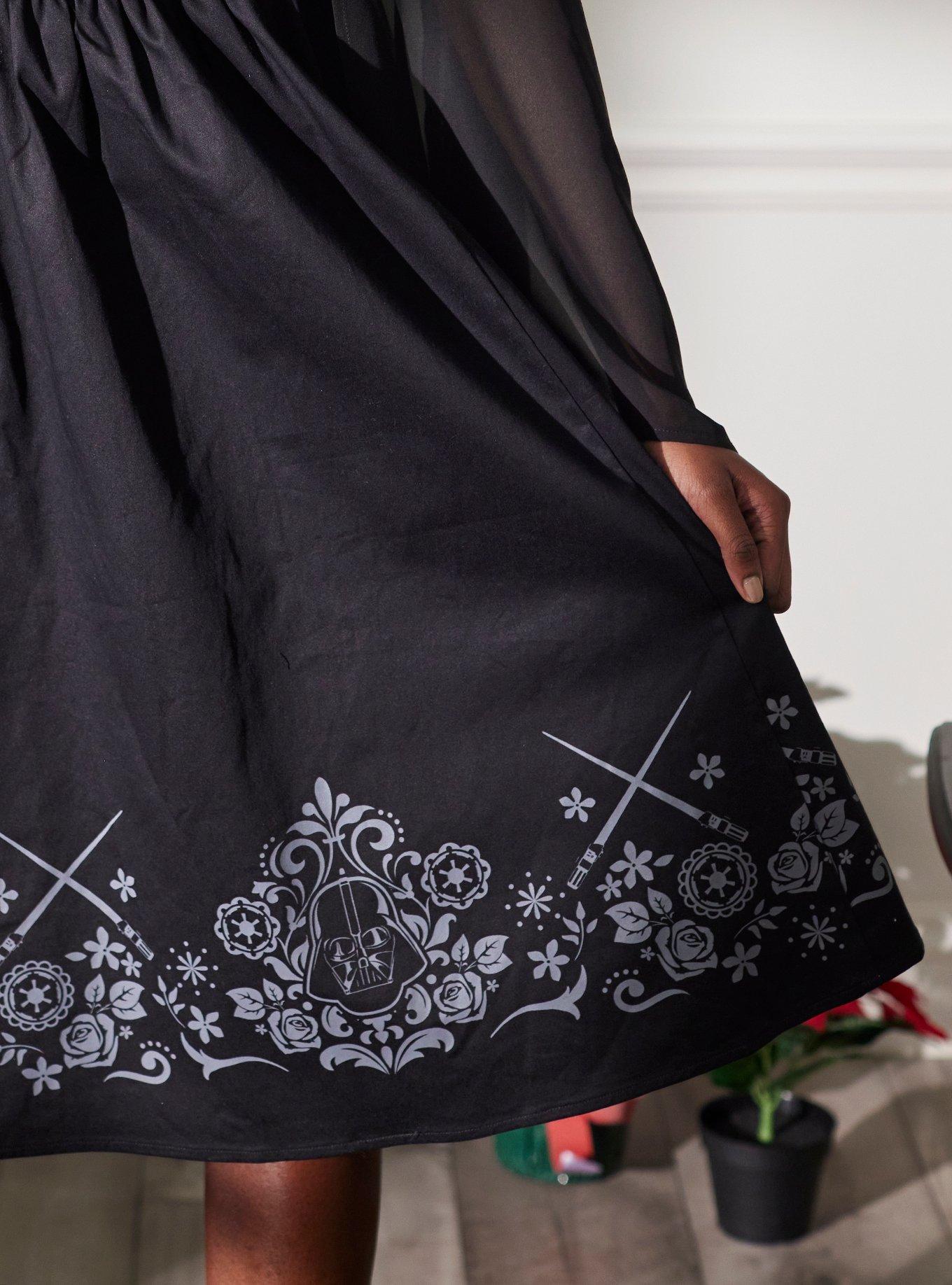 Her Universe Star Wars Darth Vader Cape Dress, BLACK, alternate