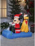 Disney Mickey Mouse And Pluto Sledding Scene Airblown, , alternate