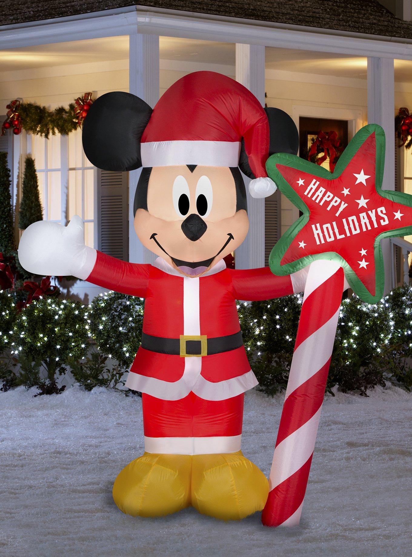 Disney Mickey Mouse With "Happy Holidays" Sign Airblown, , alternate