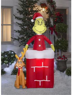 Grinch Animated Grinch In Chimney Airblown, , hi-res