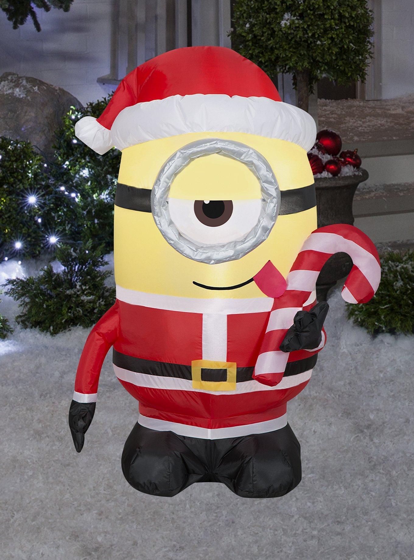 Minion Stuart Licking Candy Cane Airblown, , alternate
