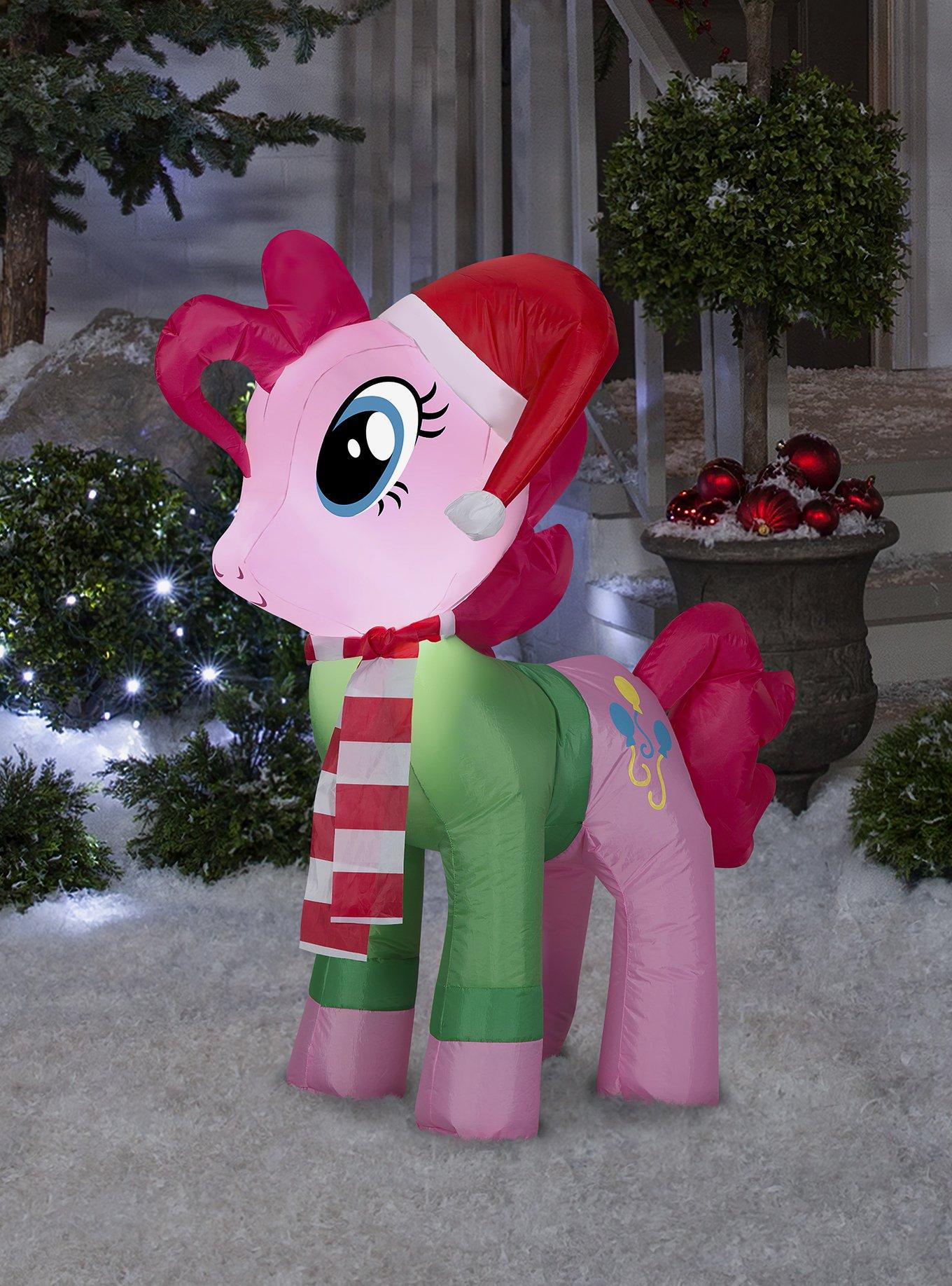 My Little Pony Pinkie Pie With Santa Hat And Green Sweater Airblown, , alternate