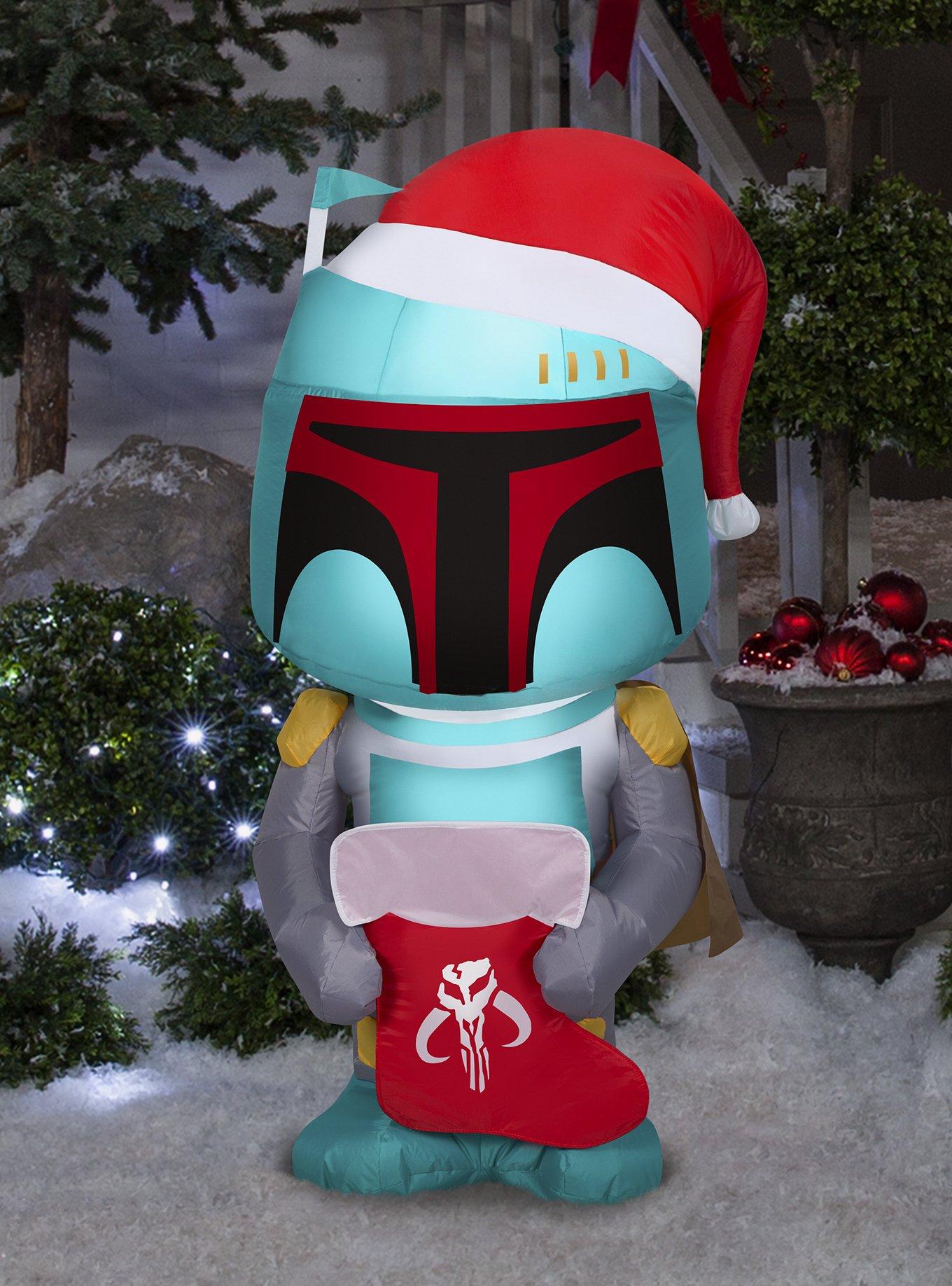 Star Wars Boba Fett With Stocking Airblown, , alternate