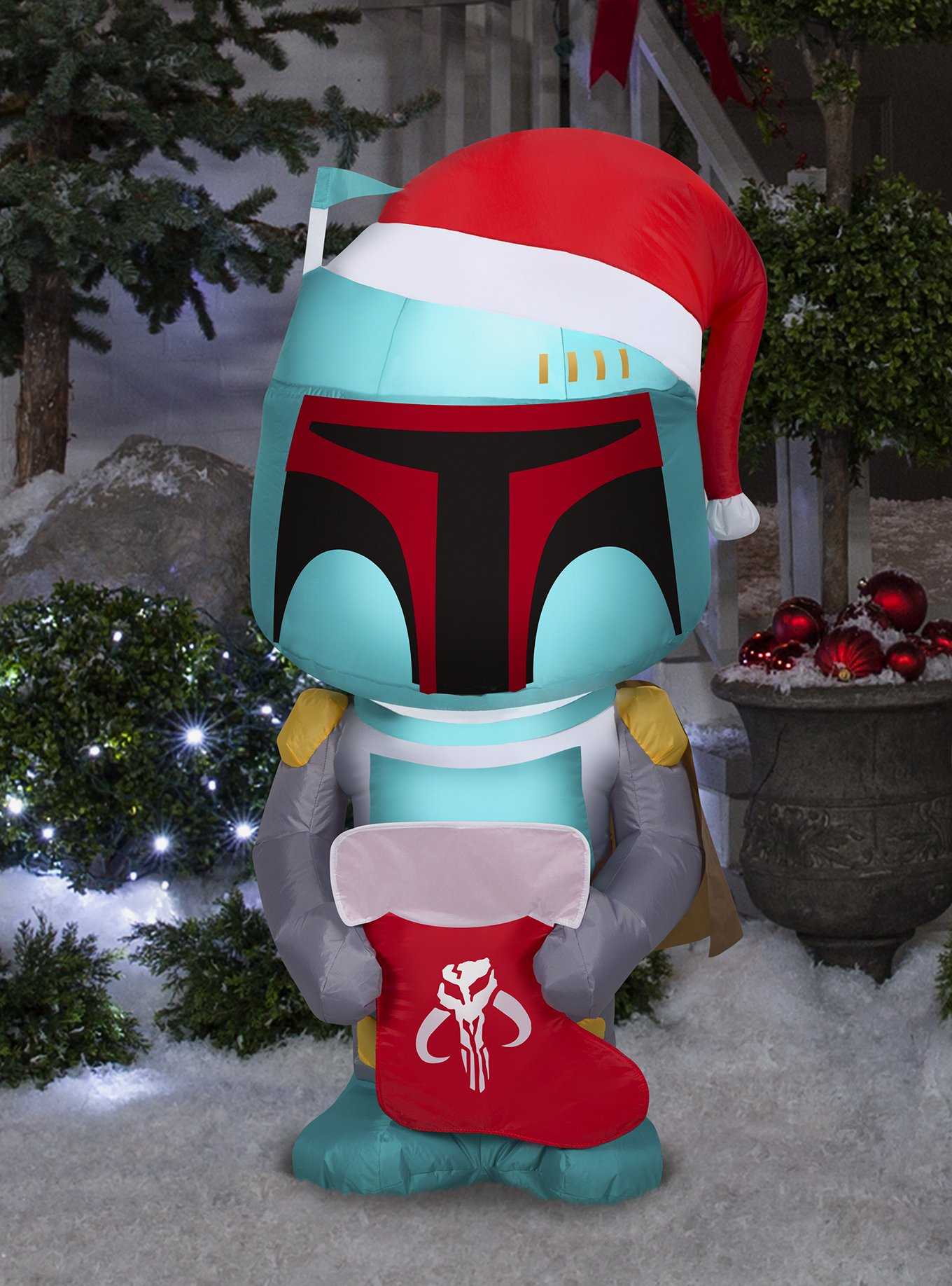 Star Wars Boba Fett With Stocking Airblown, , hi-res