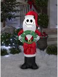 The Nightmare Before Christmas Jack Skellington In Santa Suit With Wreath Airblown, , alternate