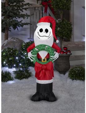 The Nightmare Before Christmas Jack Skellington In Santa Suit With Wreath Airblown, , hi-res