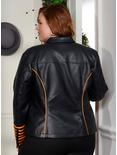 Her Universe Star Wars Fennec Shand Faux Leather Jacket Plus Size, BLACK, alternate