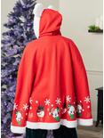 Her Universe Disney Holiday Mickey Mouse Hooded Cape, RED  WHITE, alternate