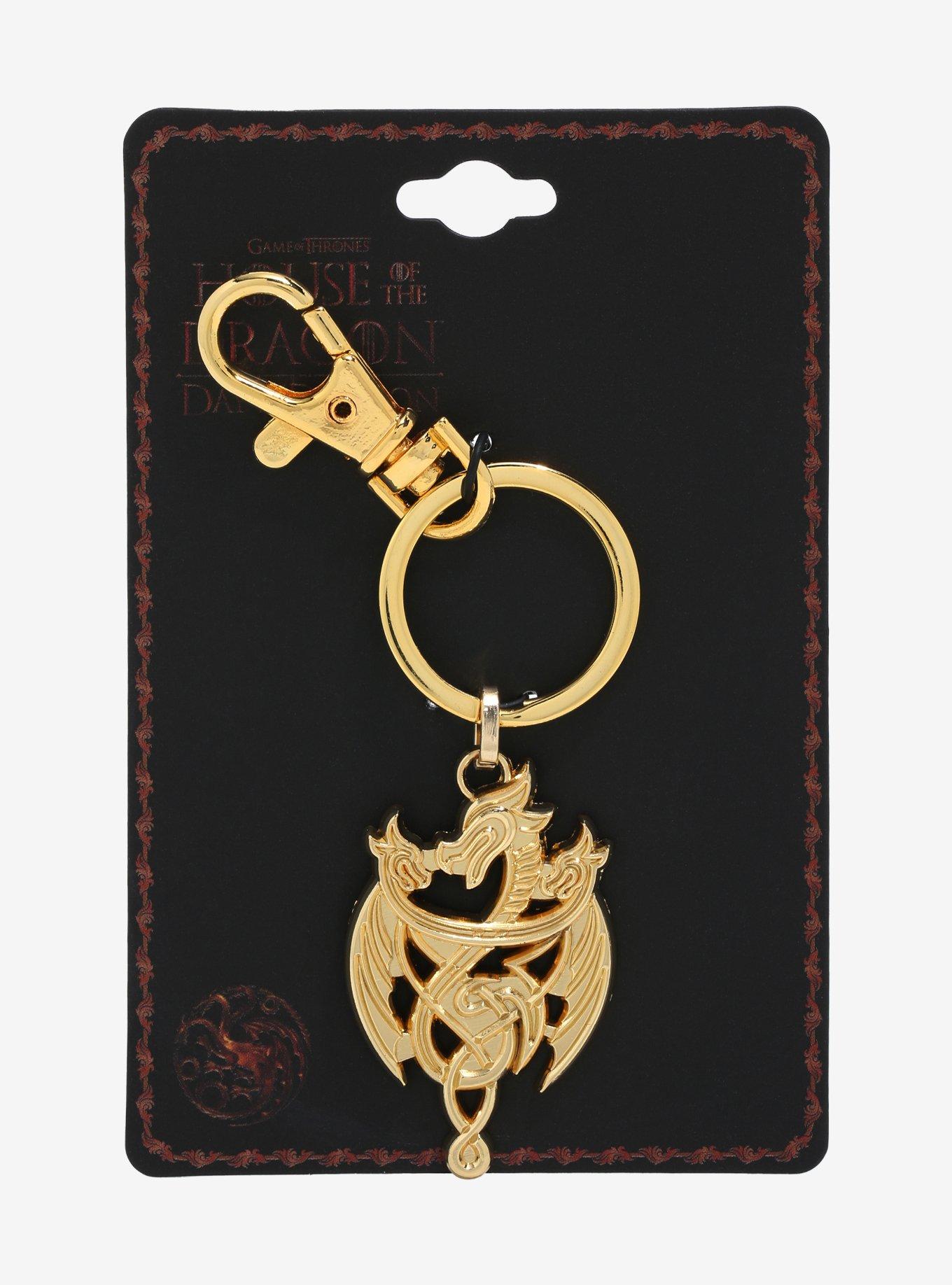 House Of The Dragon Three Dragon Key Chain, , alternate