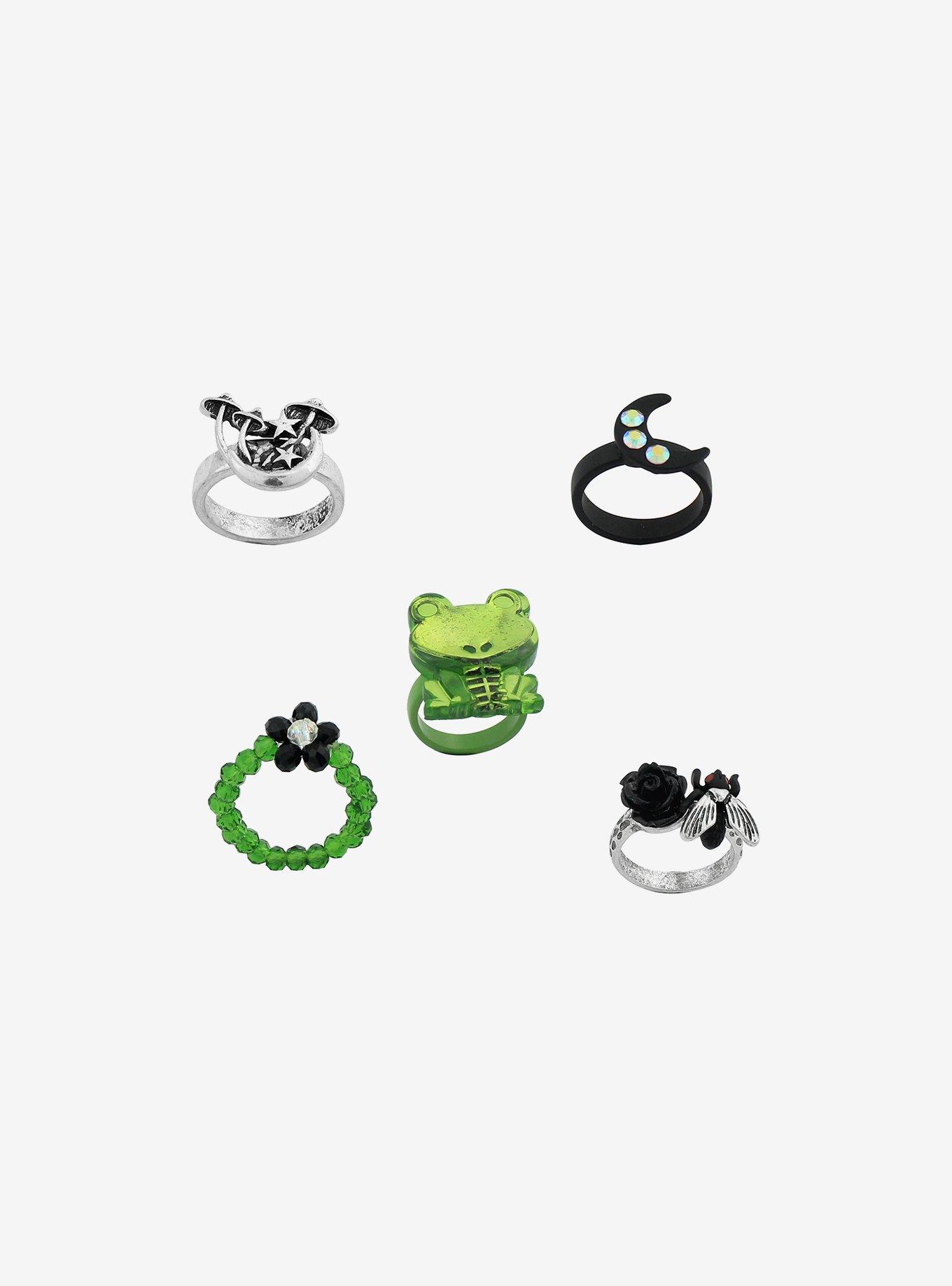 Skeleton Frog Nature Ring Set, , alternate