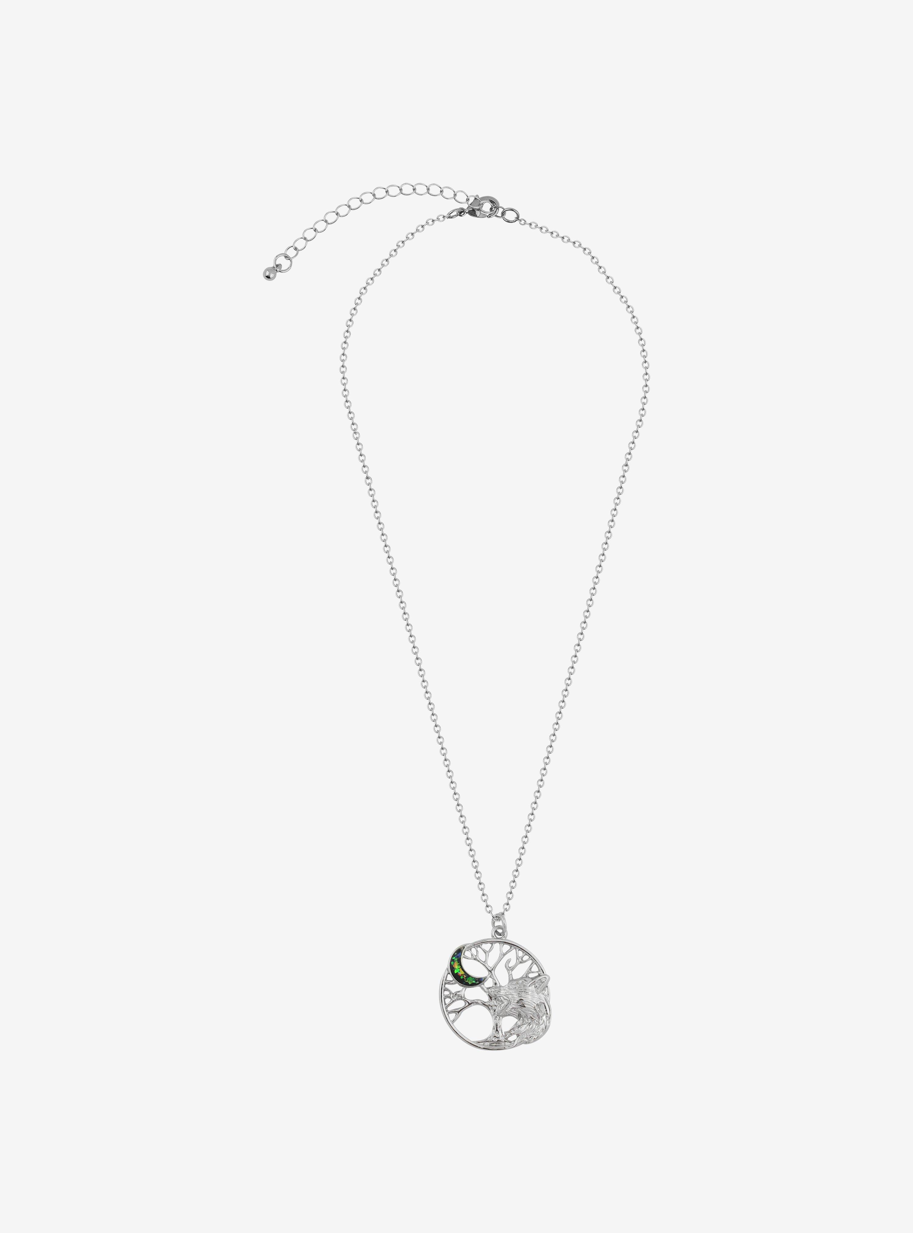 Wolf Tree Of Life Pendant Necklace, , alternate