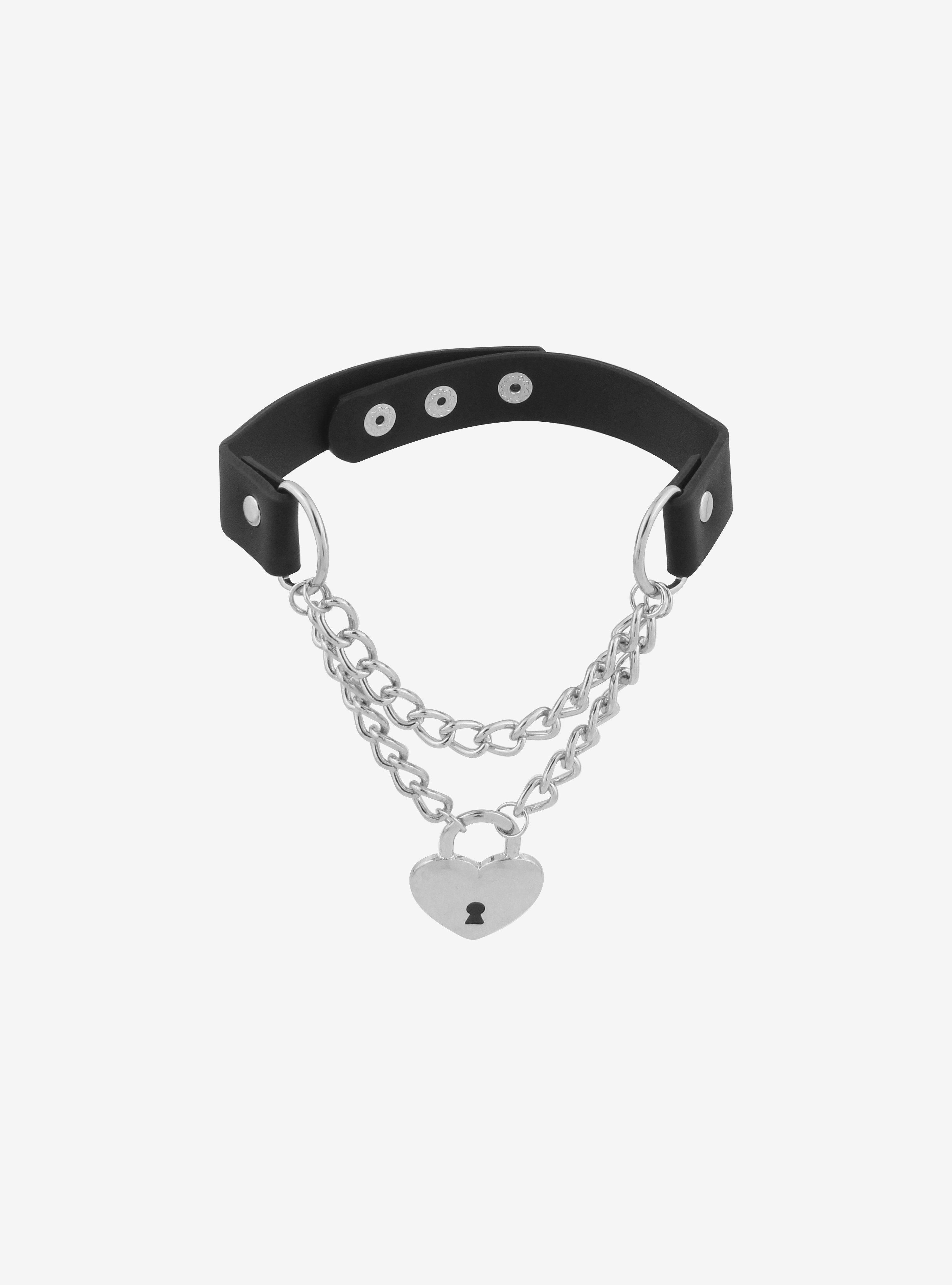 Heart Padlock Choker, , alternate