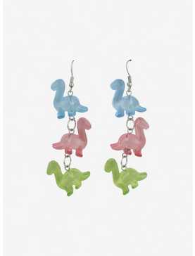 Colorful Dinosaur Charm Drop Earrings, , hi-res