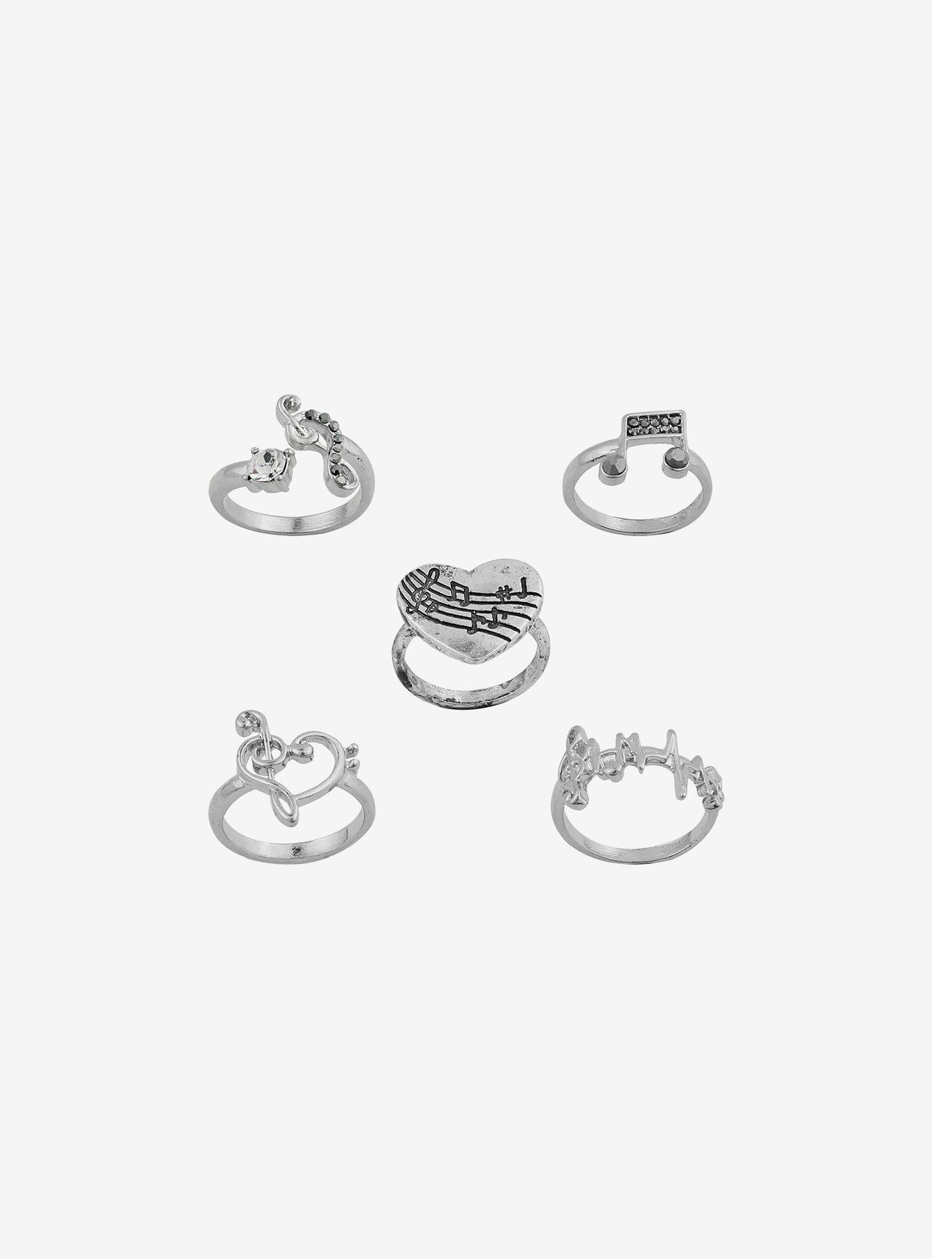 Musical Notes Ring Set, , alternate