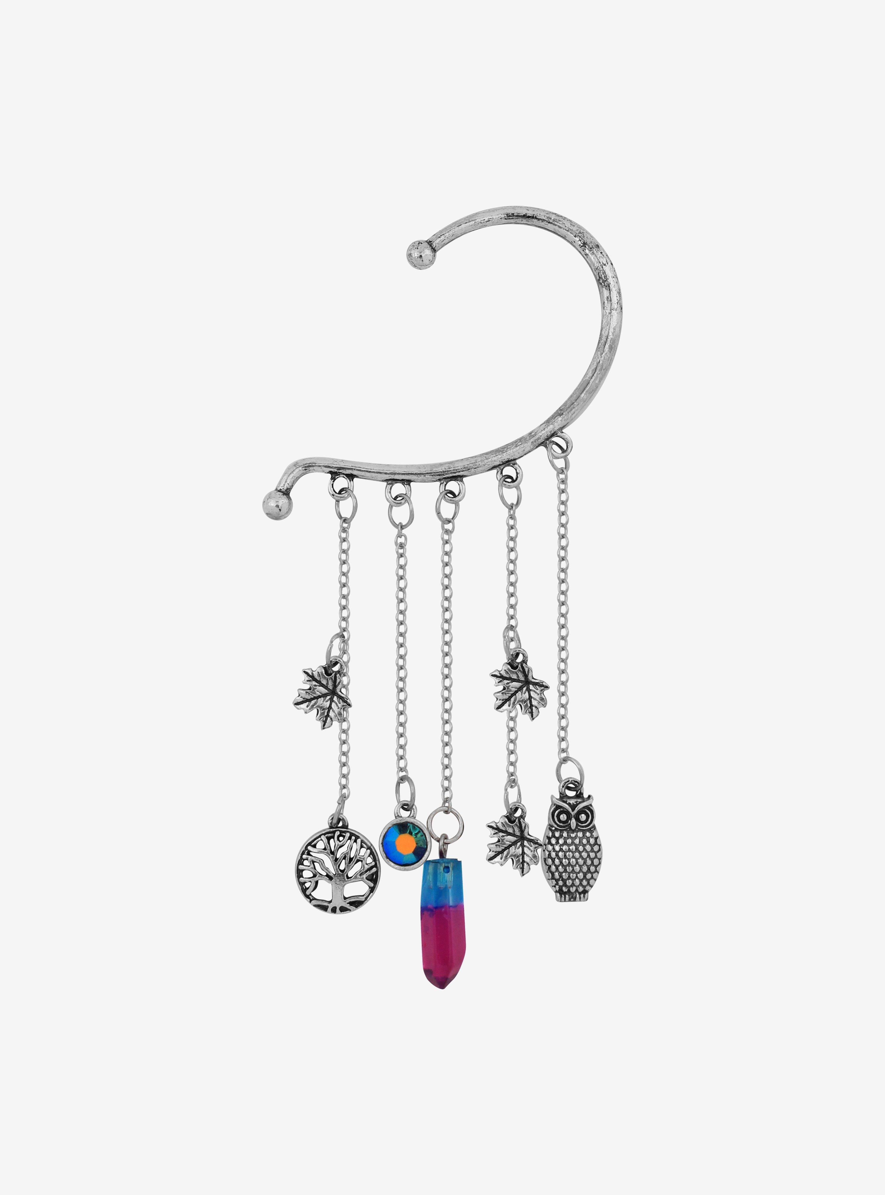 Tree Of Life Charm Ear Cuff, , alternate