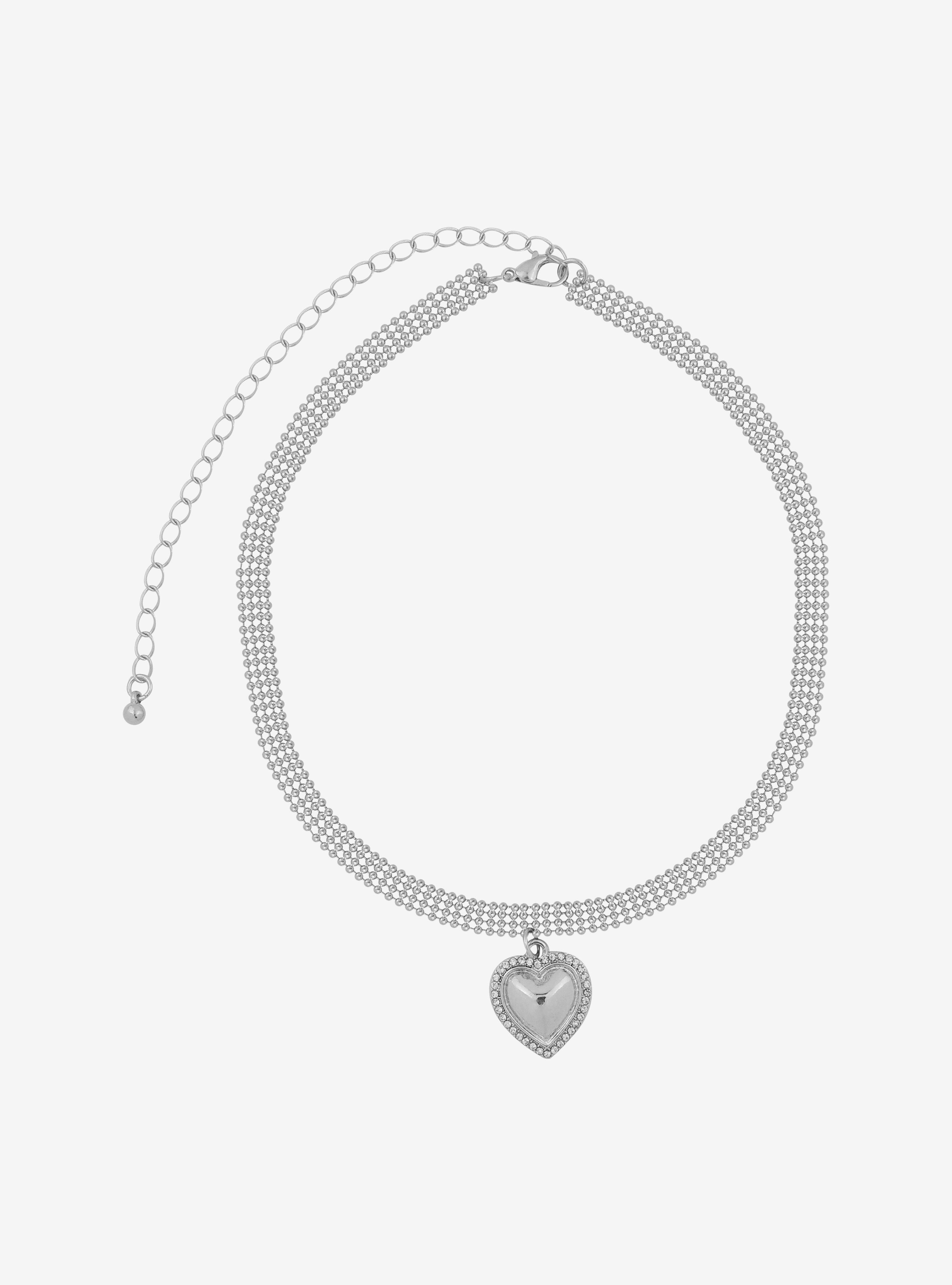 Sparkle Chain Heart Choker, , alternate