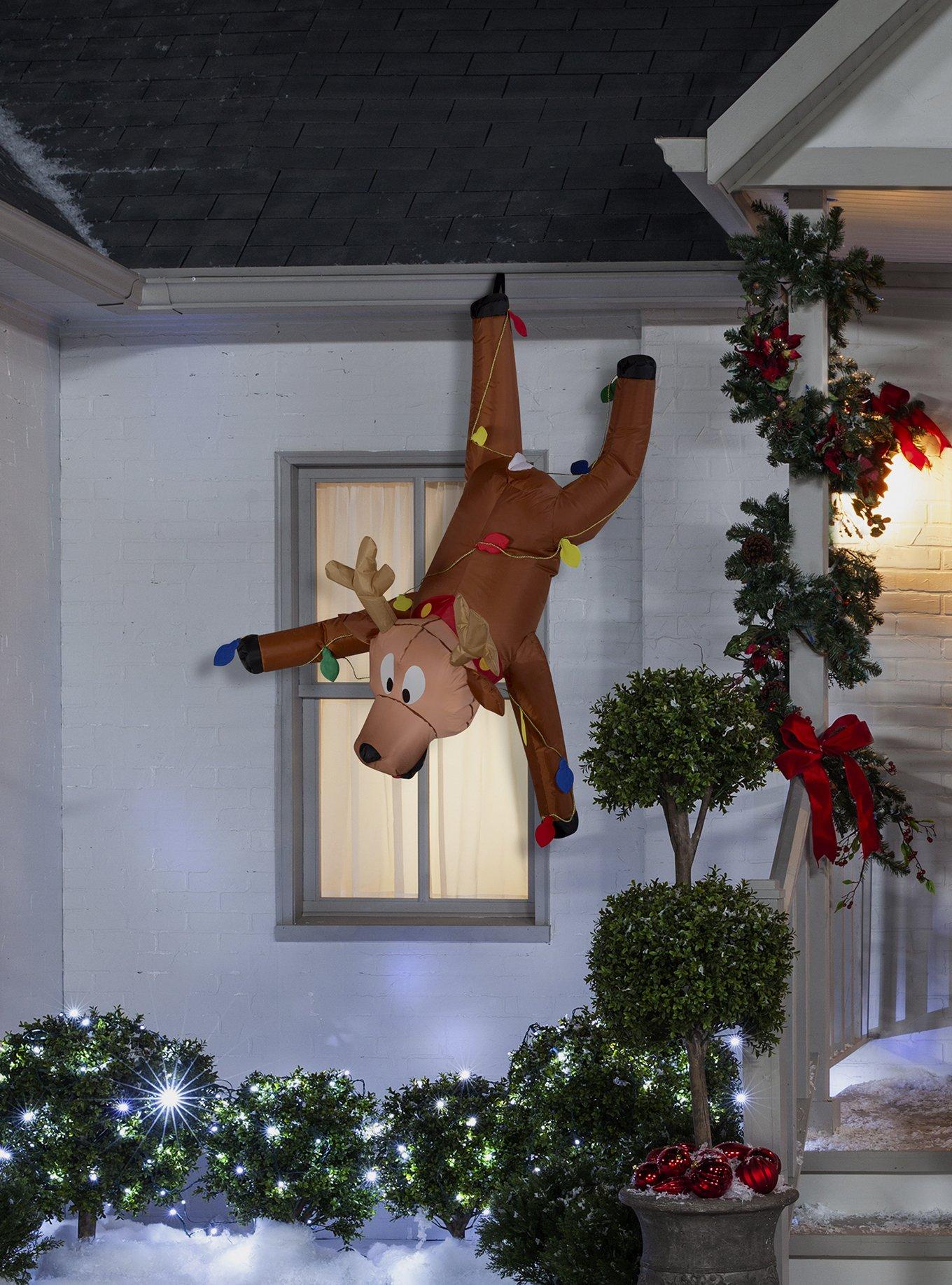 Airblown Gutter Hanging Reindeer, , hi-res