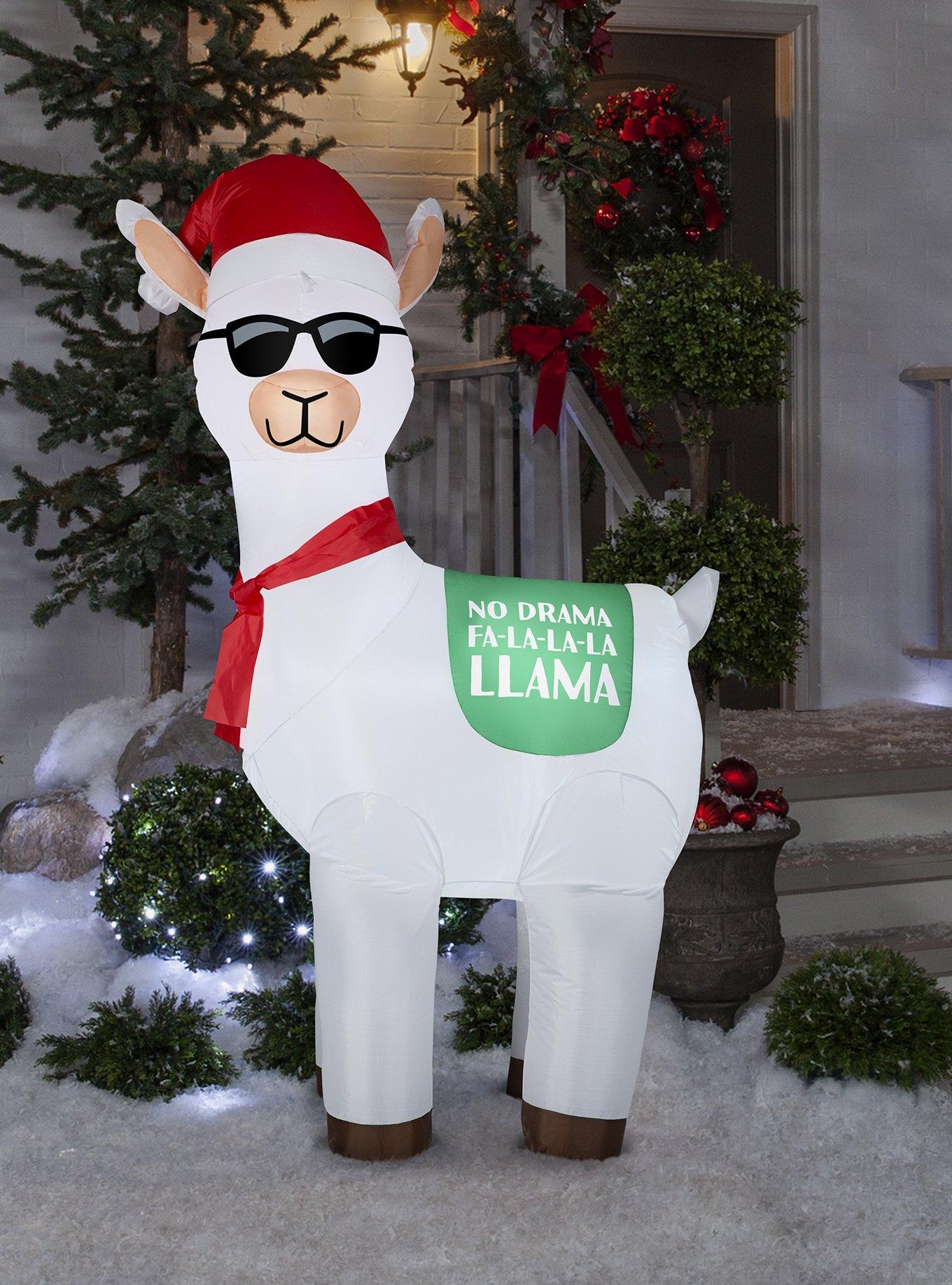 Airblown Inflatable No Drama Fa La La La Christmas Llama, , alternate