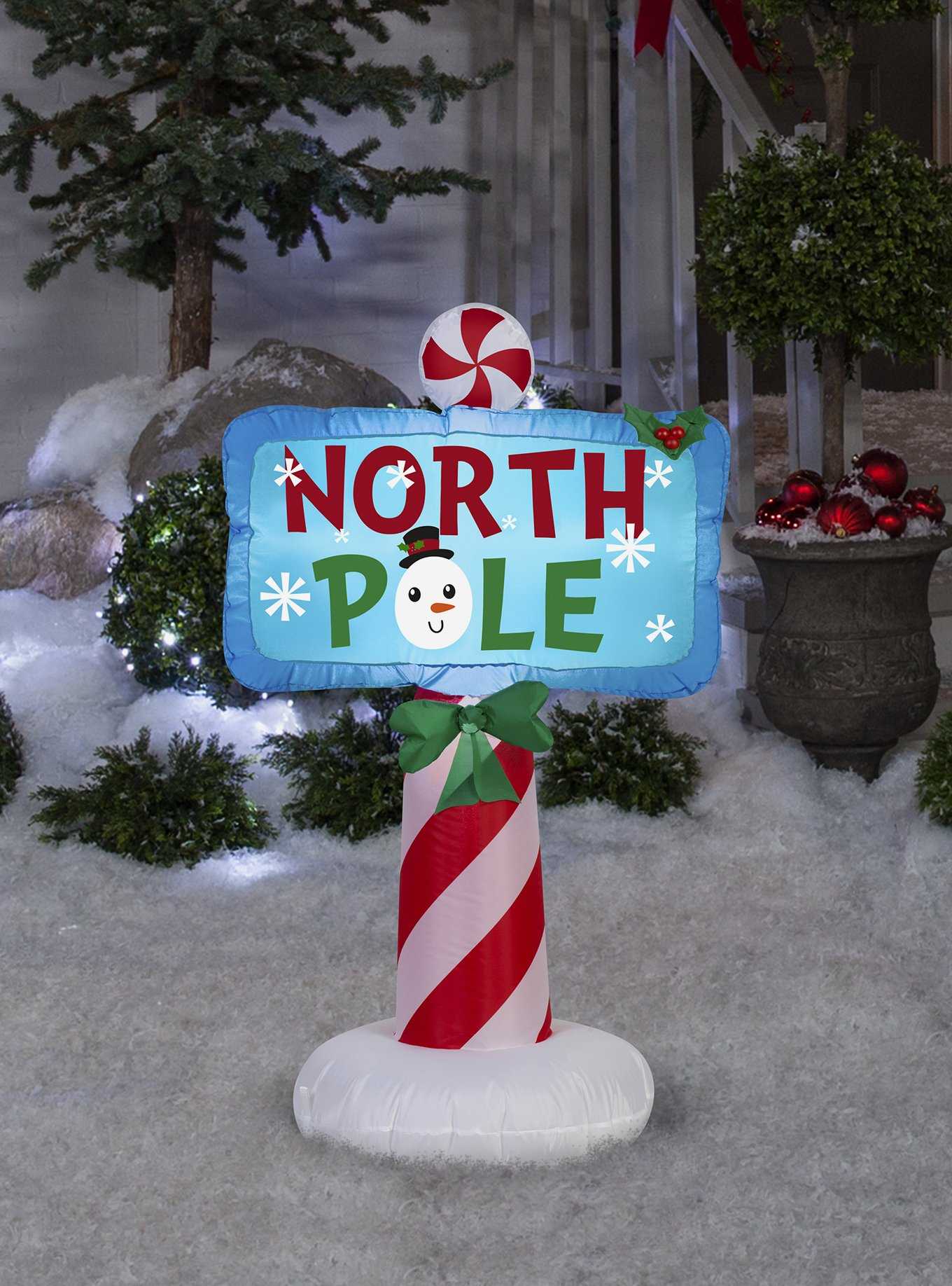 Airblown Outdoor North Pole Sign, , hi-res