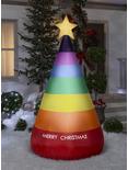 Airblown Rainbow Christmas Cone Tree Opp, , alternate