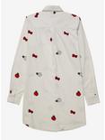Sanrio Hello Kitty Icons Allover Print Button-Down Shirt Dress, BRIGHT WHITE, alternate
