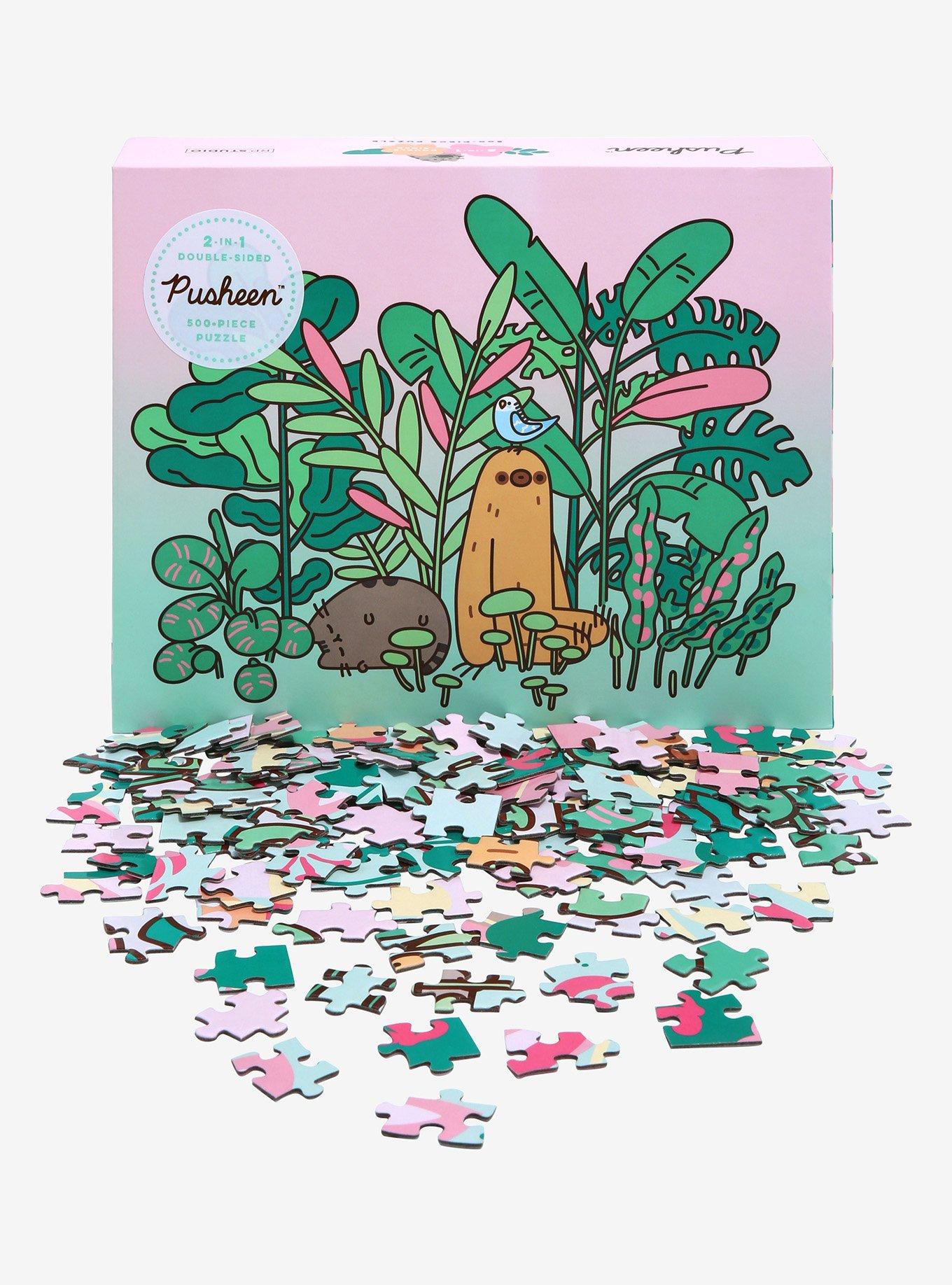 Pusheen Double-Sided 500-Piece Puzzle & Sticker Set , , alternate