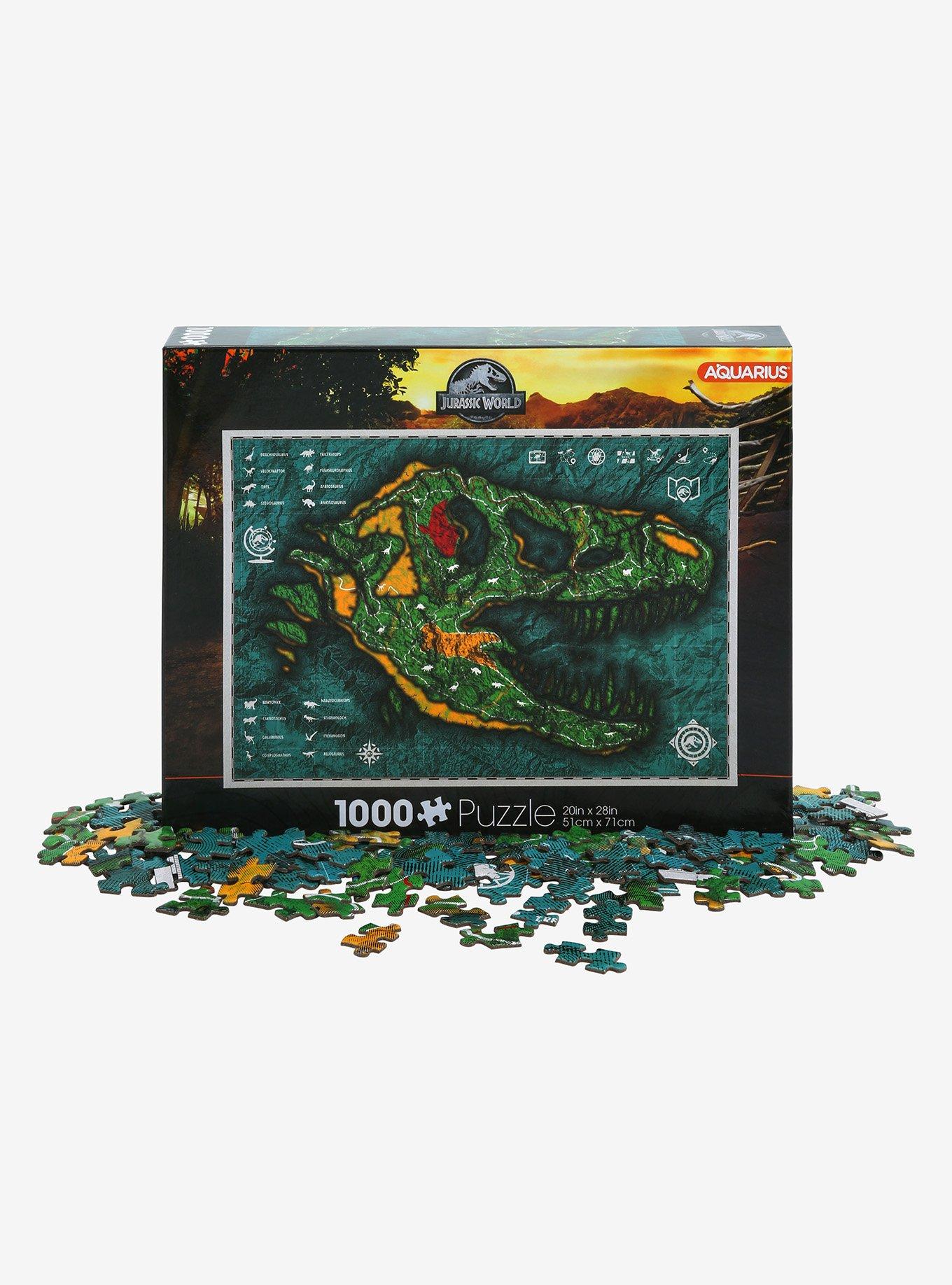Jurassic World T-Rex Map 1000-Piece Puzzle, , alternate