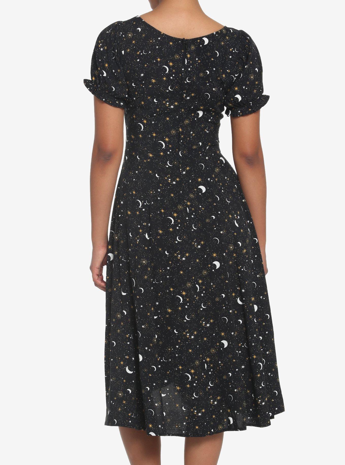 Ditsy Celestial Midi Dress, MULTI, alternate