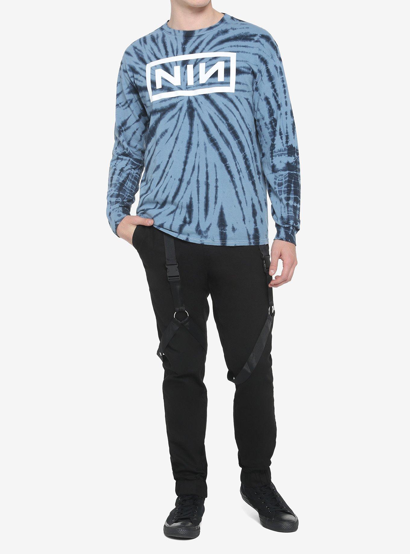 Nine Inch Nails Logo Tie-Dye Long-Sleeve Shirt, MULTI, alternate