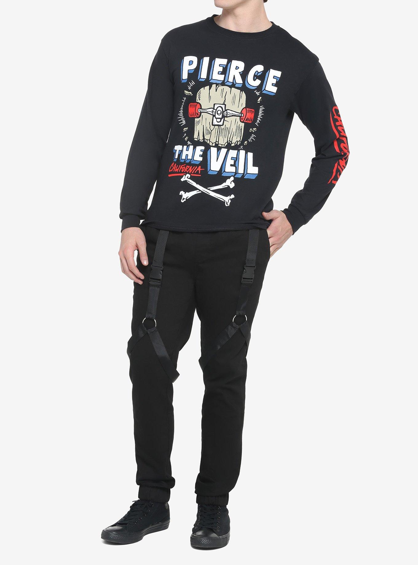 Pierce The Veil Skateboard Long-Sleeve T-Shirt, BLACK, alternate