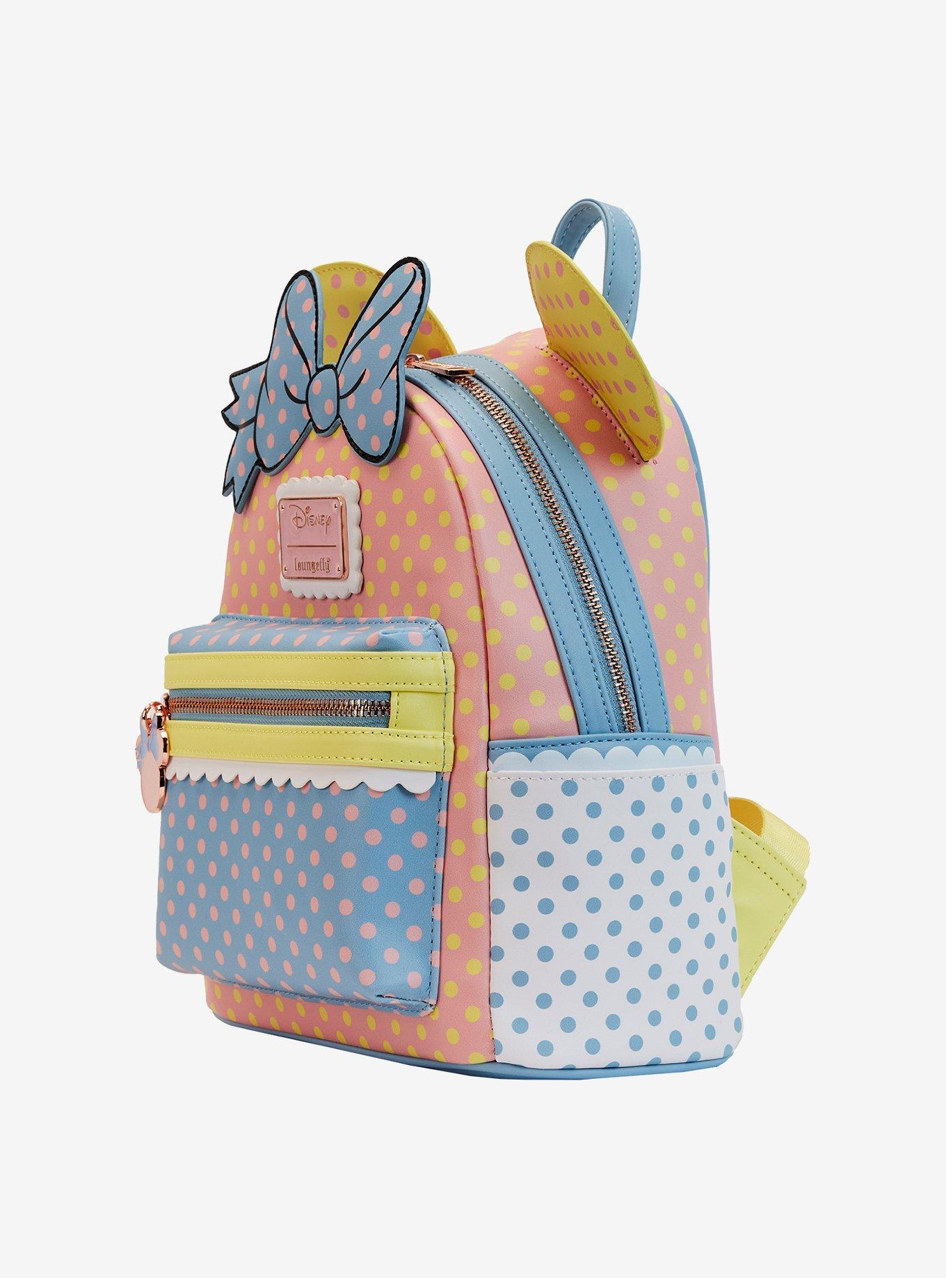 Loungefly Disney Minnie Mouse Pastel Polka Dot Figural Mini Backpack, , alternate