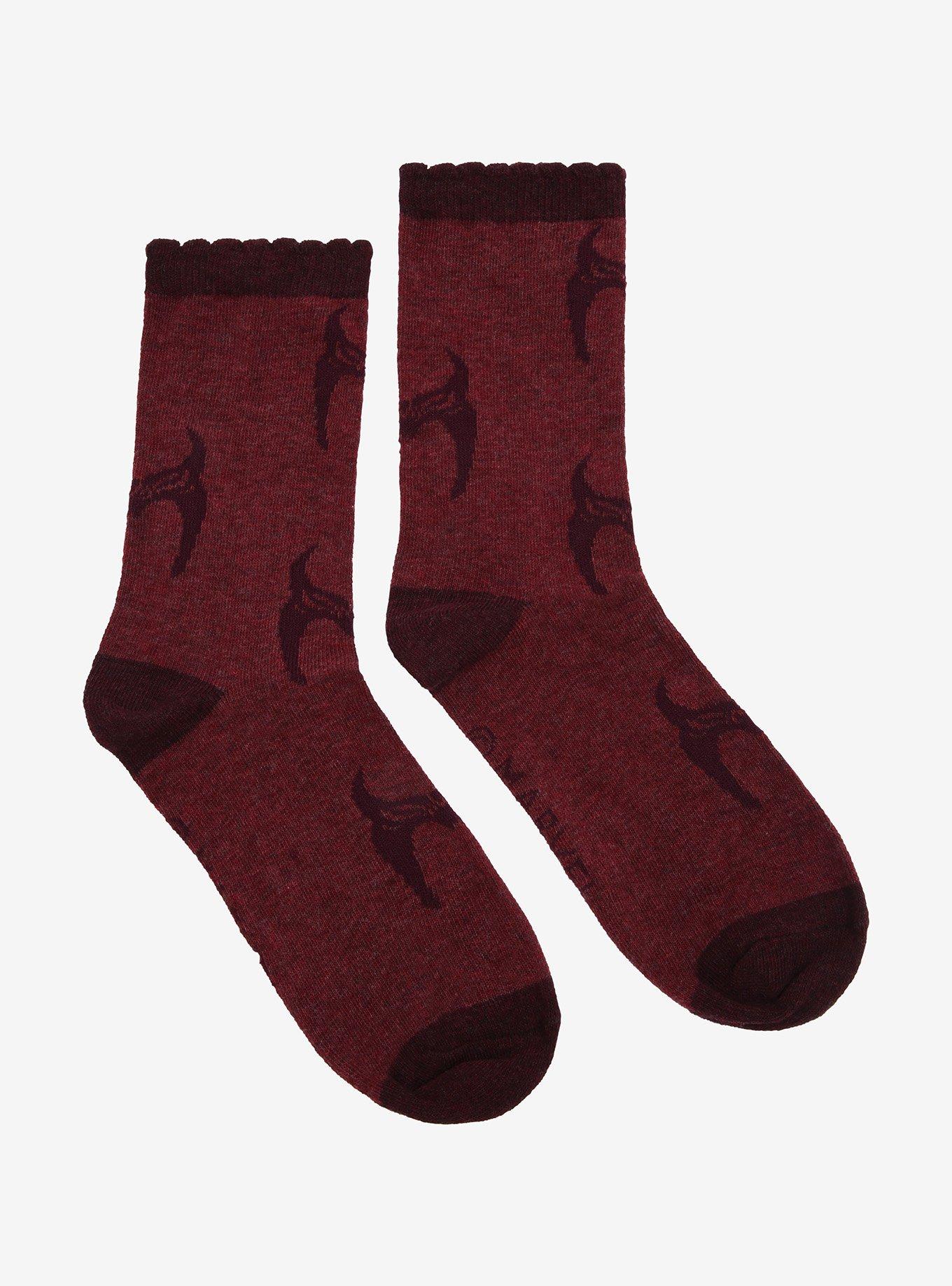 Her Universe Marvel WandaVision Scarlet Witch Tiara Crew Socks, , alternate