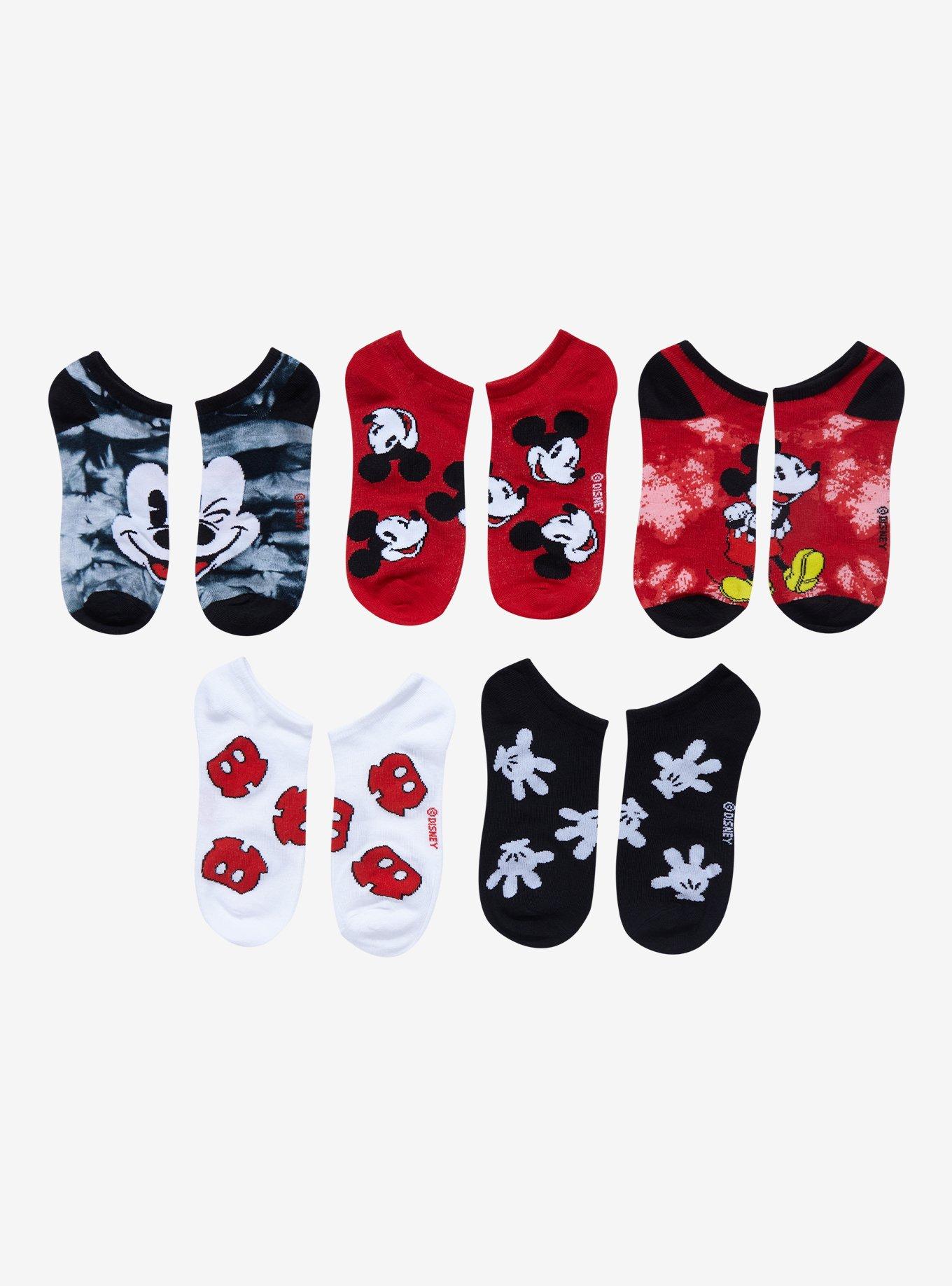 Disney Mickey Mouse Outfit No-Show Socks 5 Pair, , alternate