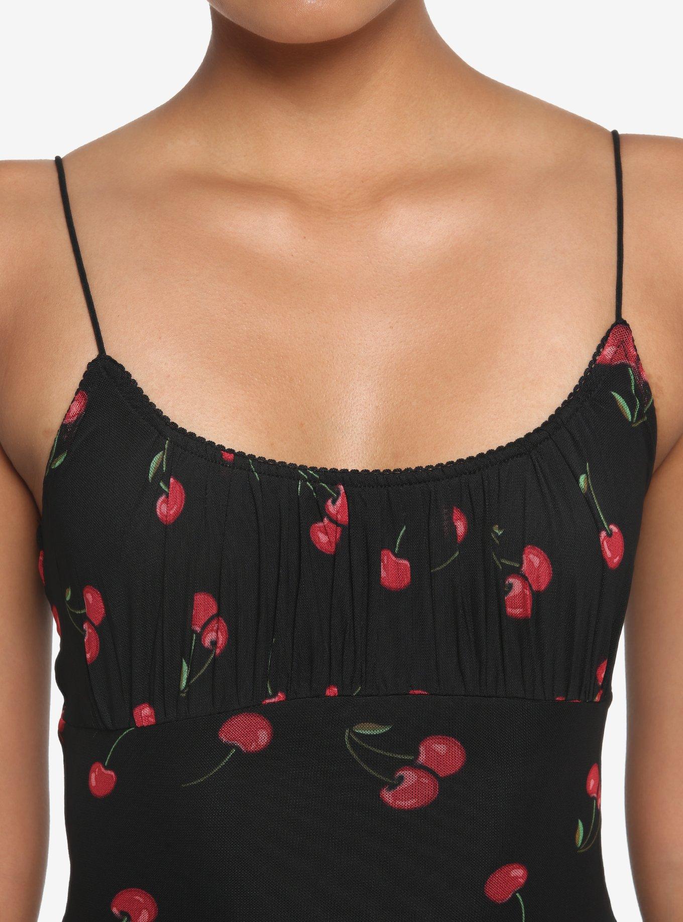 Cherry Mini Dress, BLACK  CHERRY, alternate