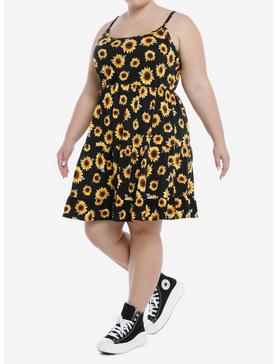 Sunflower Tiered Strappy Dress Plus Size, , hi-res