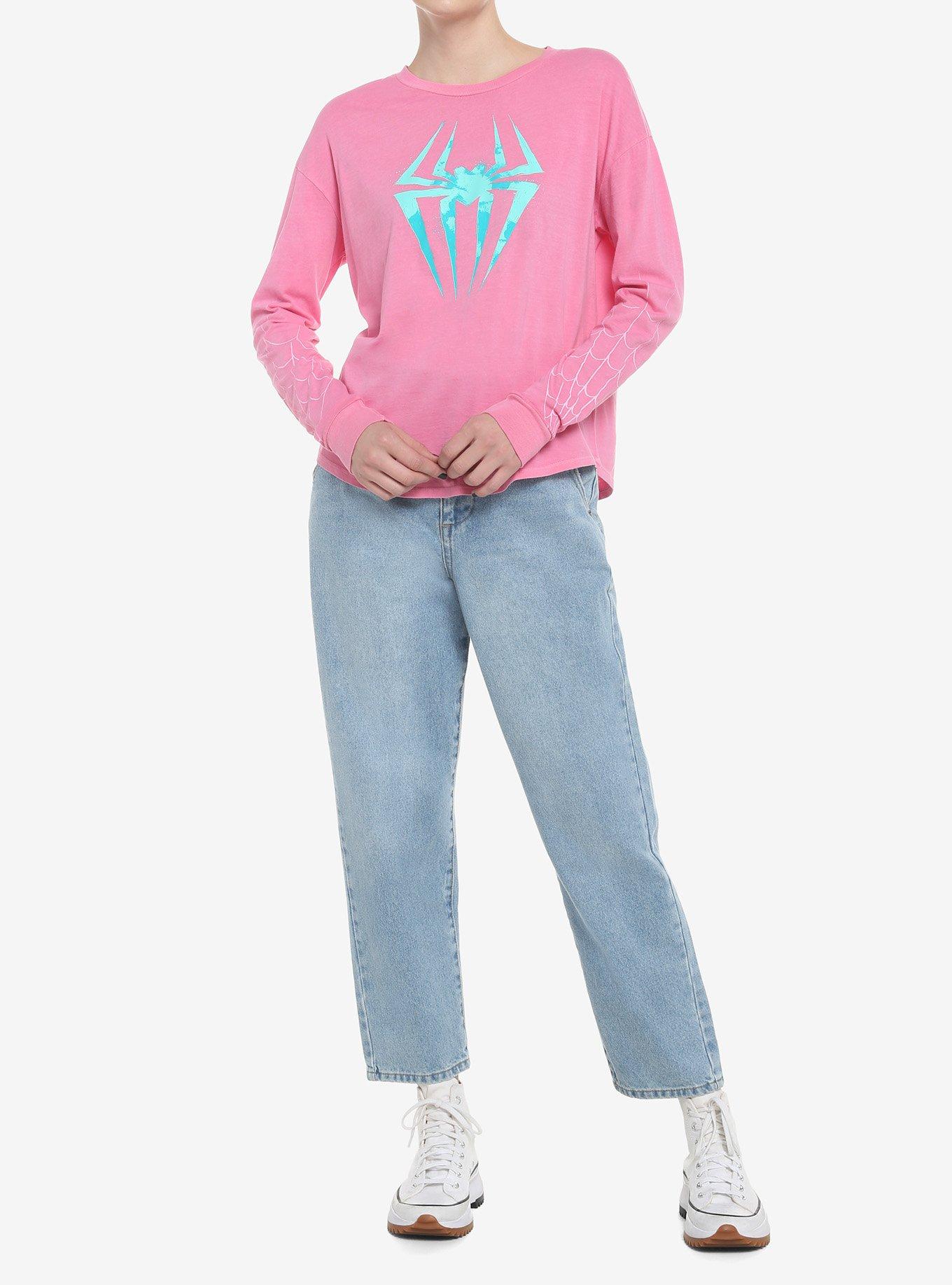 Her Universe Marvel Spider-Gwen Long-Sleeve T-Shirt, BRIGHT PINK, alternate