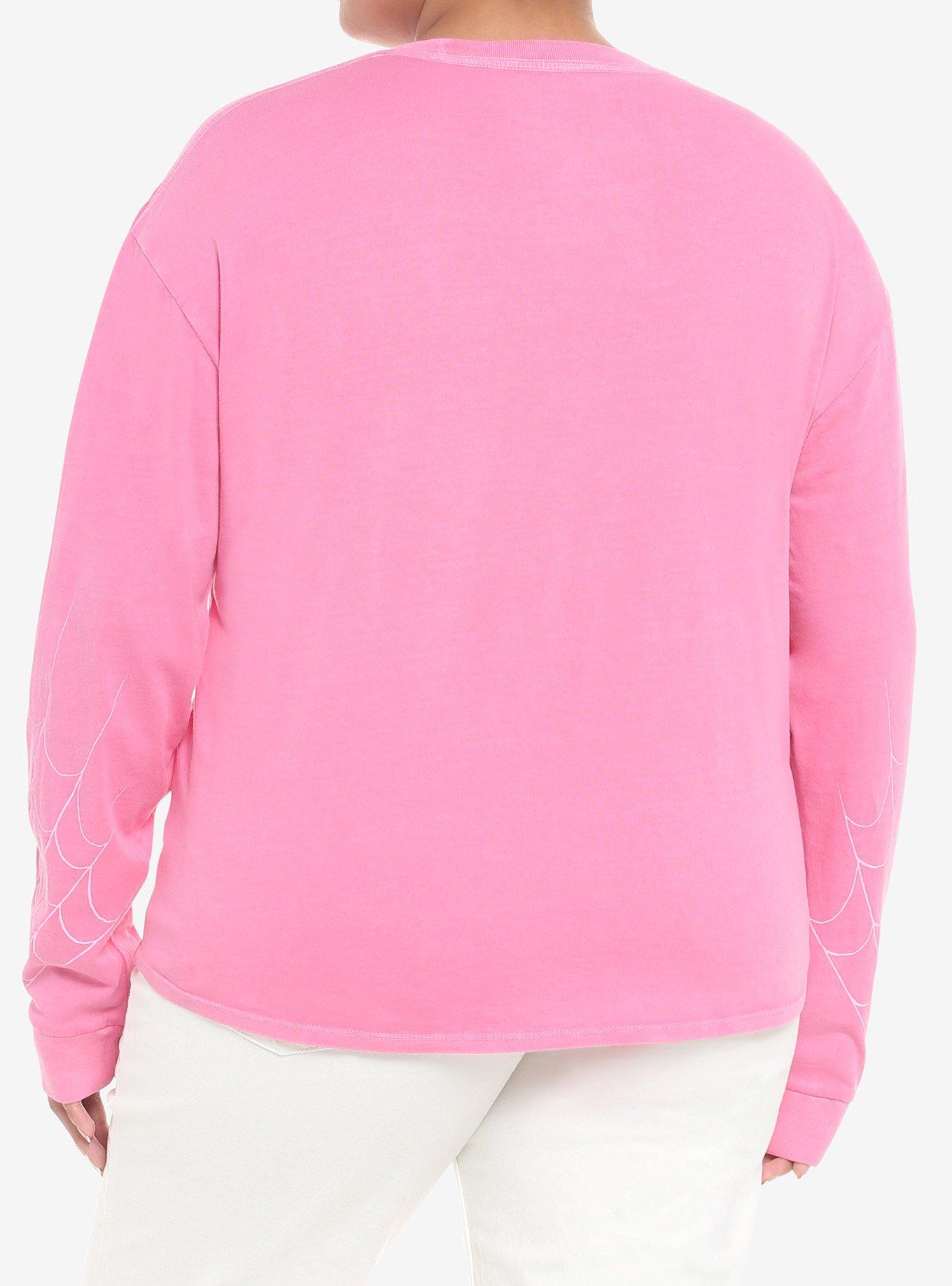 Her Universe Marvel Spider-Gwen Long-Sleeve T-Shirt Plus Size, BRIGHT PINK, alternate