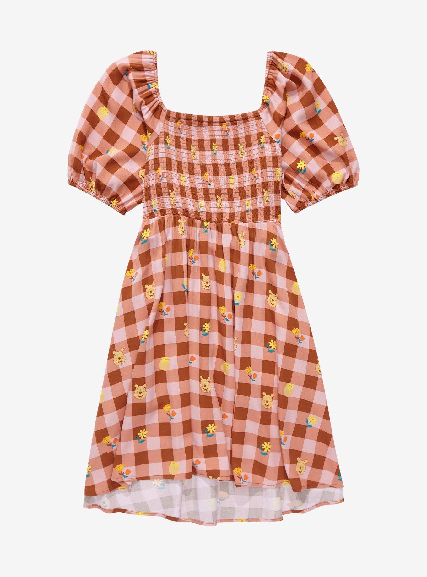 Her Universe Disney Winnie the Pooh Gingham Smock Dress, MULTI, alternate