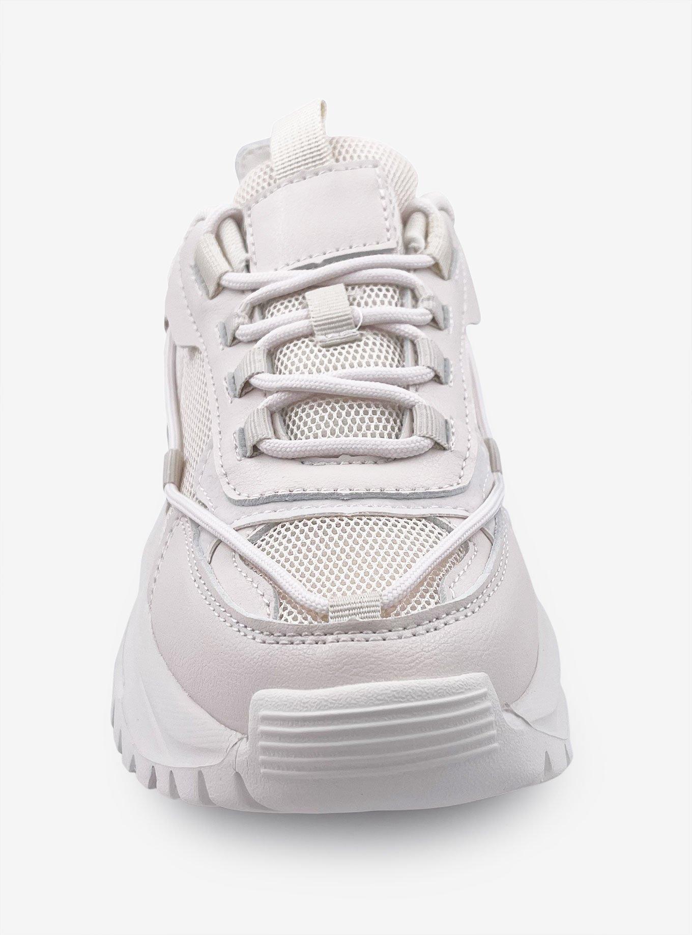 Kaylee Big Bottom Sneaker with Wrap Around Lacing Beige, , hi-res