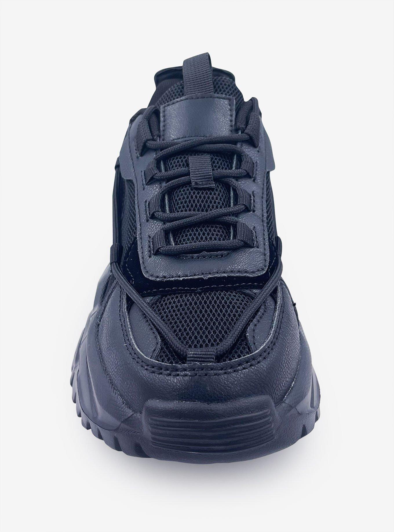 Kaylee Big Bottom Sneaker with Wrap Around Lacing Black, BLACK, alternate