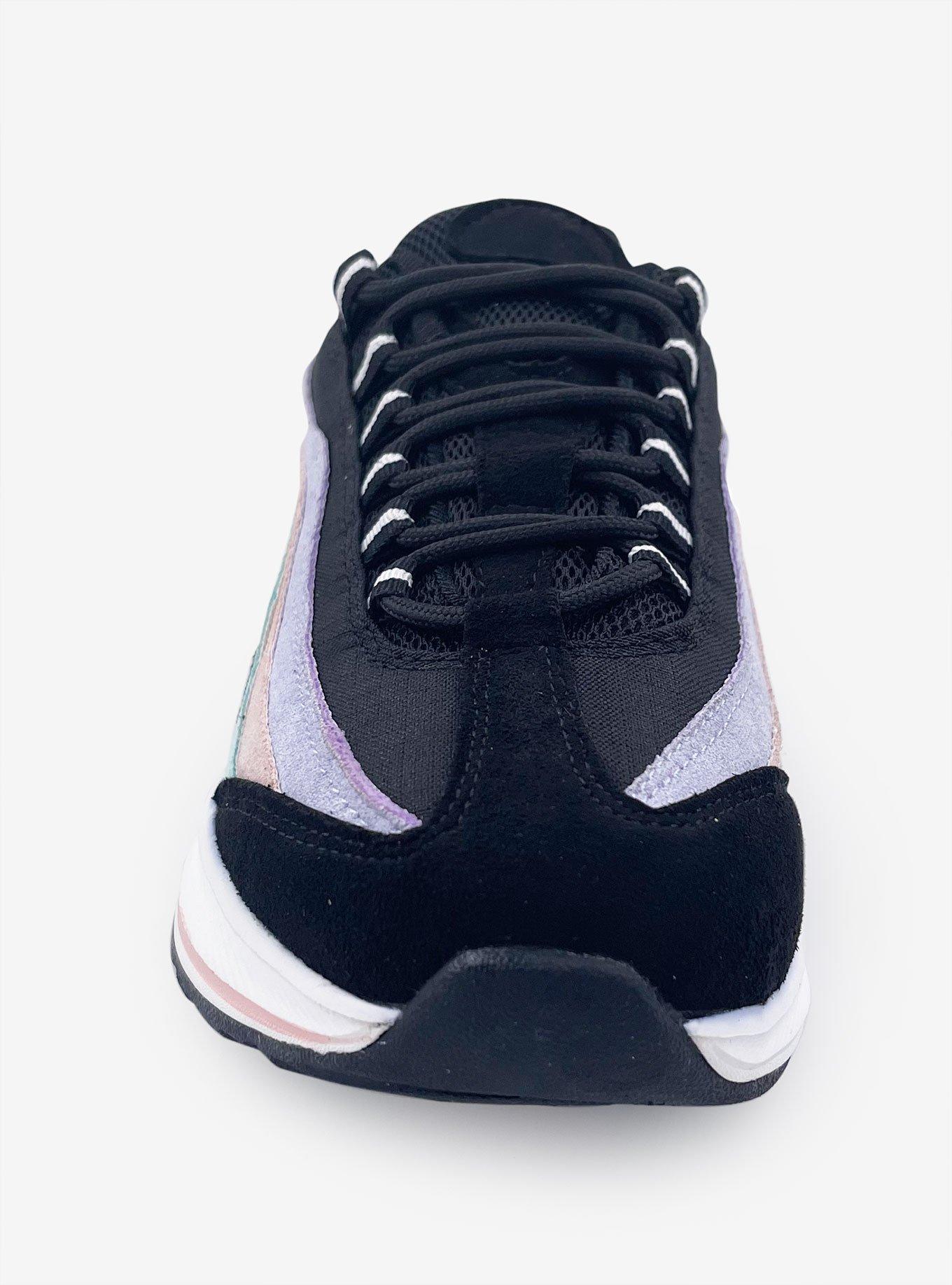 Leah Multi Color Sneaker on a Big Bottom Black, , hi-res