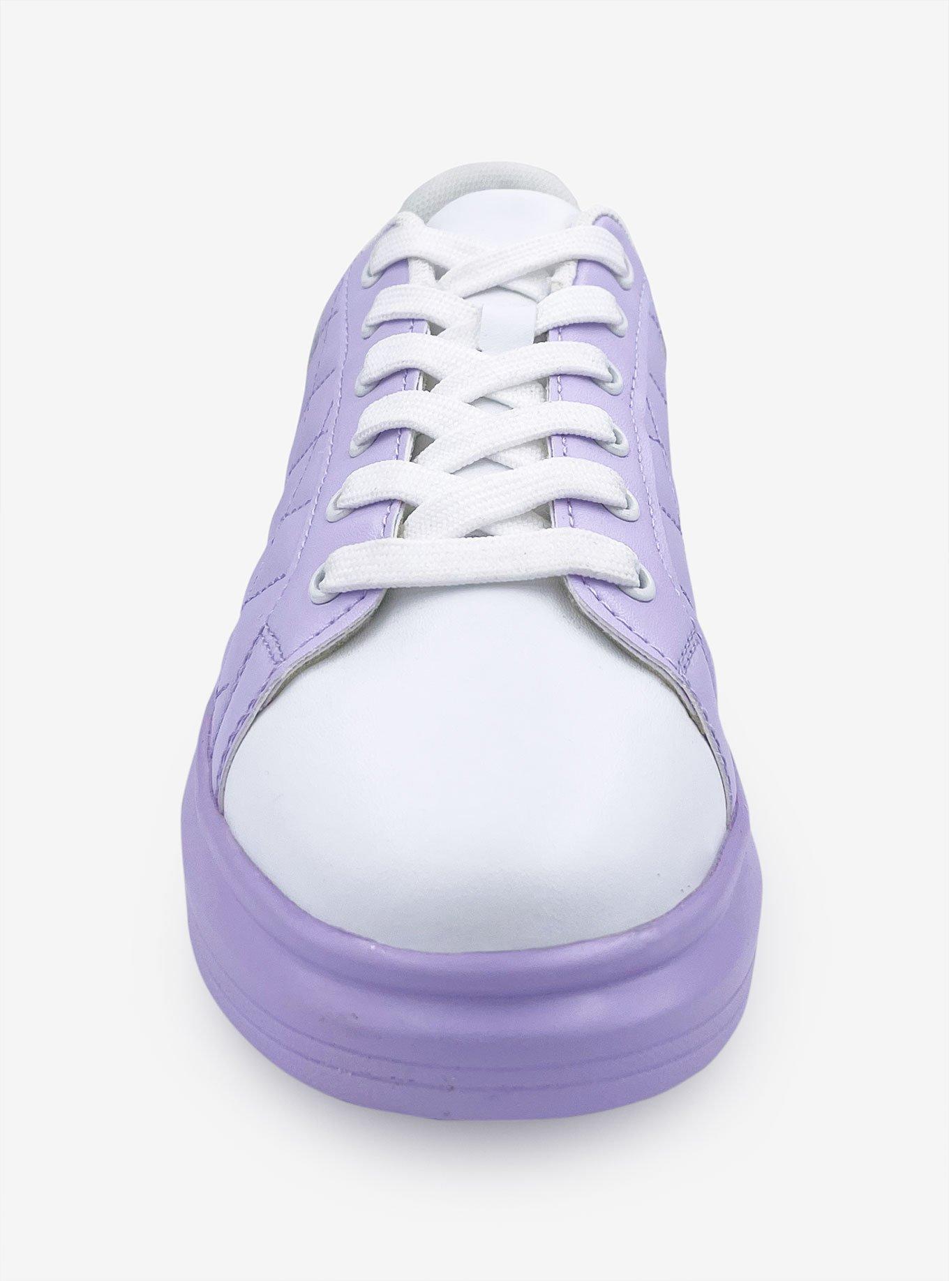 Olivia Quilted Platform Sneaker Purple, , hi-res
