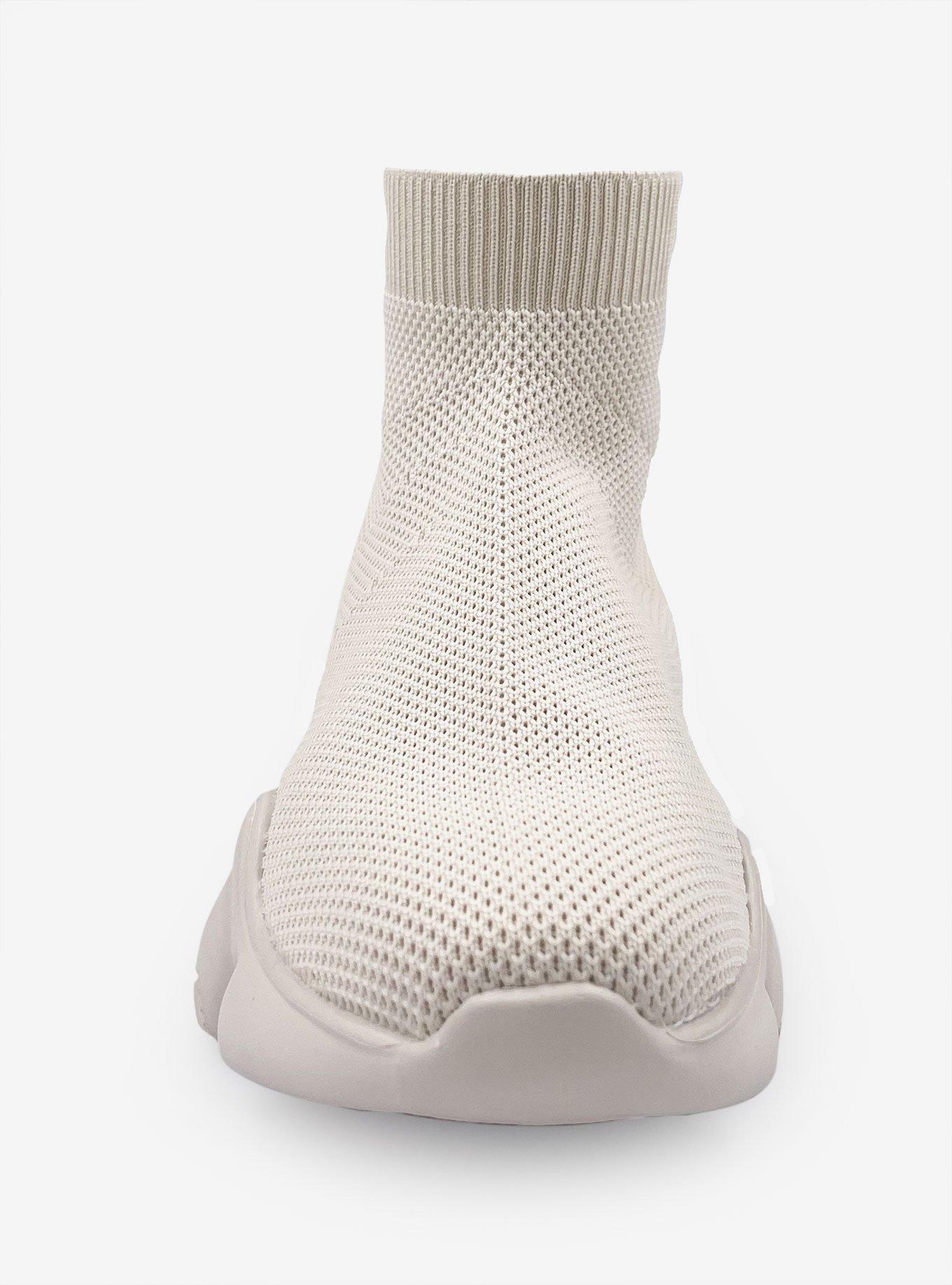 Mid Top Slip on Sock Sneaker Beige, , hi-res
