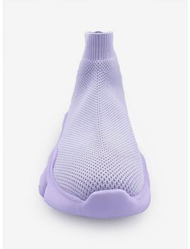 Mid Top Slip on Sock Sneaker Purple, , hi-res