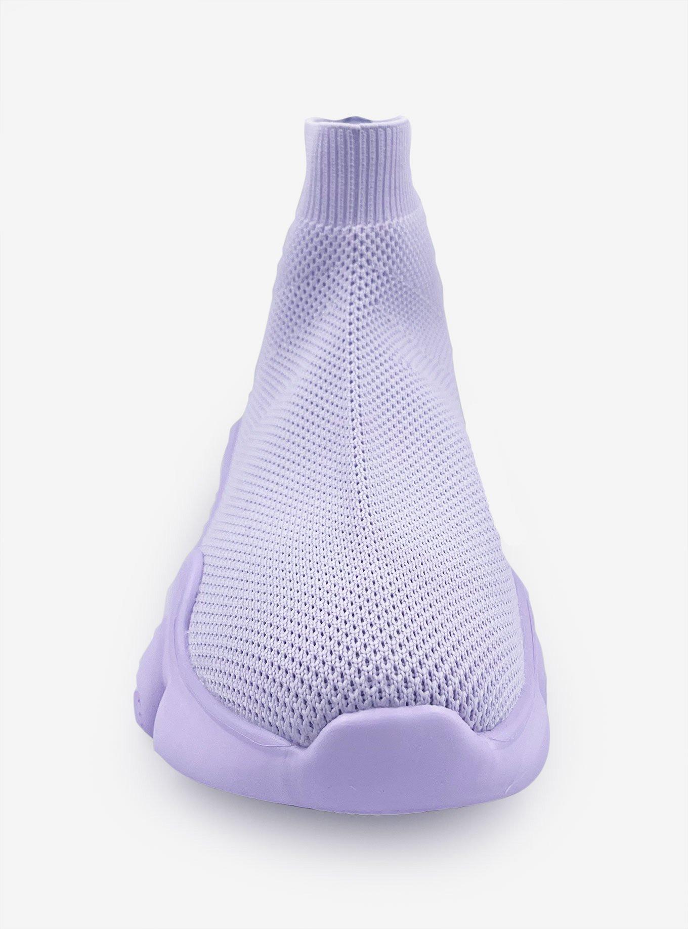 Mid Top Slip on Sock Sneaker Purple, PURPLE, alternate