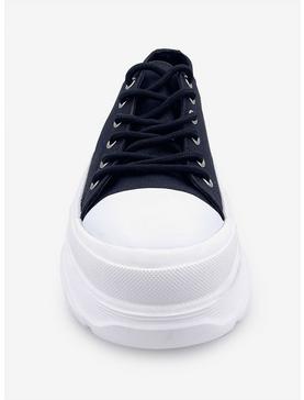 Belle Canvas Platform Sneaker with Toe Cap Black, , hi-res