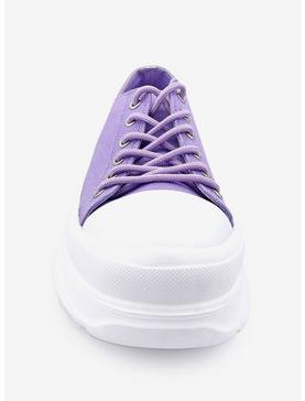 Belle Canvas Platform Sneaker with Toe Cap Purple, , hi-res