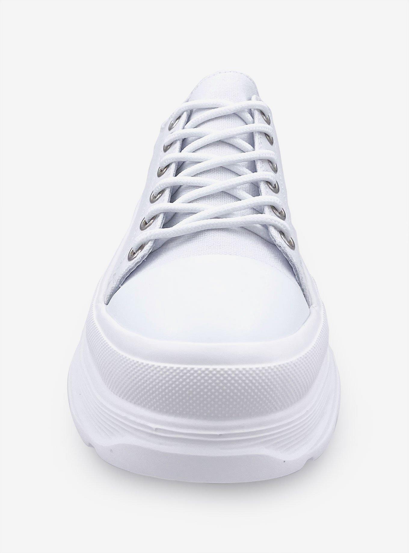Belle Canvas Platform Sneaker with Toe Cap White, BRIGHT WHITE, alternate
